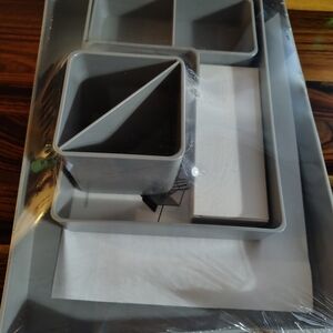 Desk Organizer Set Grey by UPLIFT Desk, NEW no box